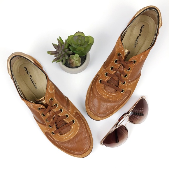 Hush Puppies Shoes - HUSH PUPPIES Suede & Leather Slip on Sneaker Brown